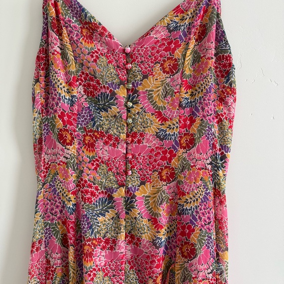 12th Tribe // Lila Pink Floral Multi Color Maxi Dress - Picture 4 of 6